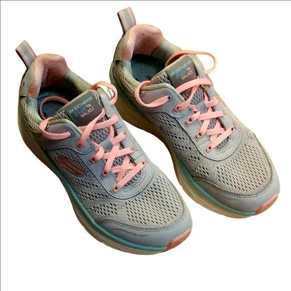 Skechers Shoes - Skechers Blue and Pink Sneakers with Breathable Mesh
